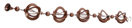 Catena per la pioggia sospesa, catena decorativa in metallo a forma cava girevole per giardino e cortile, catena con grondaia in ferro con campanelli pesati, elemento d'acqua da es