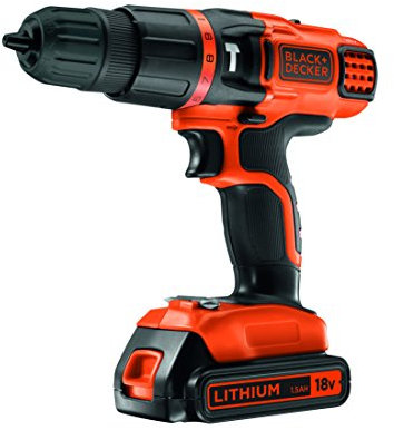 Black & Decker EGBL188K, 18V Lithium 2 Gear Hammer Drill 1 Battery