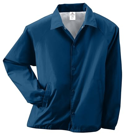 Augusta Sportswear Standard-Nylonjacke/gefüttert, regenbereit, Wasserabweisende Oberbekleidung für Trainer und Outdoor-Aktivitäten, Marineblau, Größe L