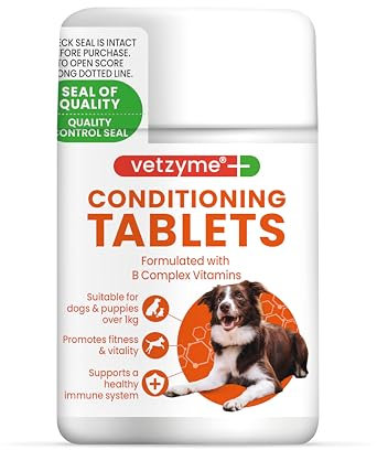 Vetzyme Conditioning Tablets for Dogs (100 Tablets) - With B Complex Vitamins to Promote Fitness and Support a Healthy Immune System