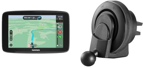 TomTom Navigationsgerät GO Classic, Schwarz & Lüftungsschlitzhalterung für ausgewählte TomTom 5 und 6 Modelle (Siehe Kompatibilitätsliste unten)
