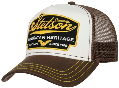 Stetson Cappellino American Heritage Small Bambini/Uomo - mesh cap berretto baseball snapback Snapback, con visiera autunno/inverno primavera/estate - Taglia unica marrone scuro