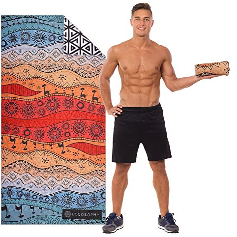 URAQT Toalla Playa Grande, Toalla Piscina Grandes Suave de Secado Rápido, Toallas Baño Grandes para Playa Antiarena, Toalla Microfibra Grande para Playa Piscina Gimnasio Camping Yoga Deportes Viaje