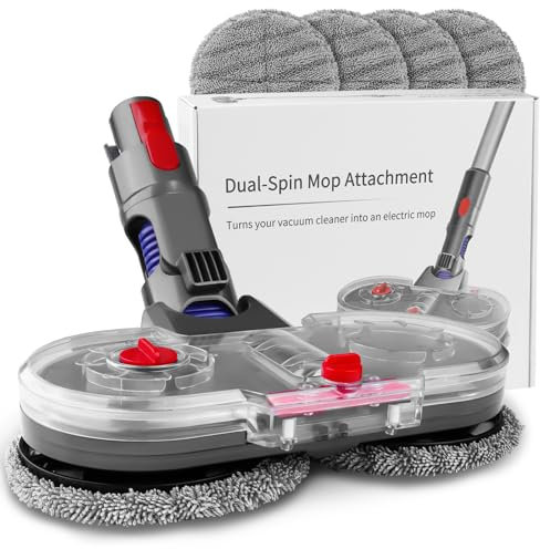Wischaufsatz für Dyson V12 Staubsauger, Elektrischer Bodenwischer mit Abnehmbaren Wassertank und 6 Waschbare Wischmop, V12 Nasswischer Aufsatz