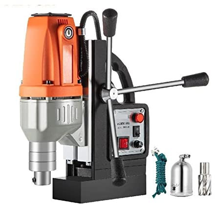 YYLHJW Taladro magnético de 50mm, máquina de Plataforma de perforación de Banco eléctrico con Palanca basculante de 980W para Estructura de ingeniería