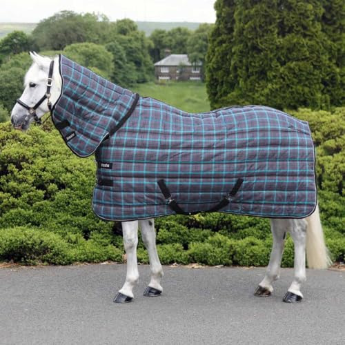 Snugmasta Heavyweight Stable Rug with Combo Neck – 350g Insulation, 300D Breathable Fabric, Anti-Rub Lining, Twin Buckle Fastenings – Dark Grey - 6'