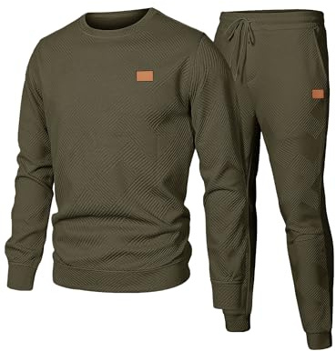 JMIERR Mens Tracksuit Full Set 2 Piece Outfits Activewear,Green,3XL