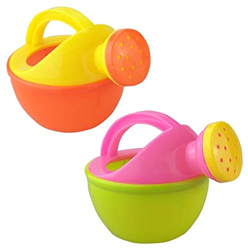 Kinder-Gießkanne, 2 Stück Kunststoff-Gießkannen für Kinder, lustiges Badespielzeug, pädagogische Gartenarbeit, zufällige Farbe