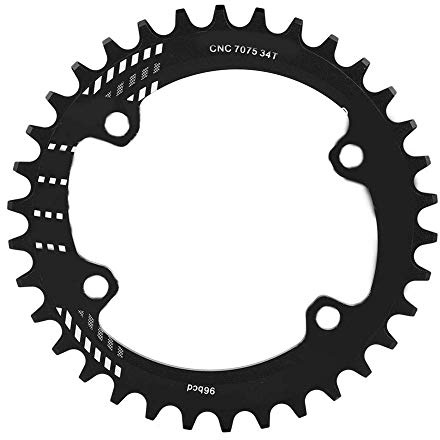 Vélo Plateau BCD 96MM Large Large Anneau Unique pour M6000 M7000 M8000(34T-Noir)