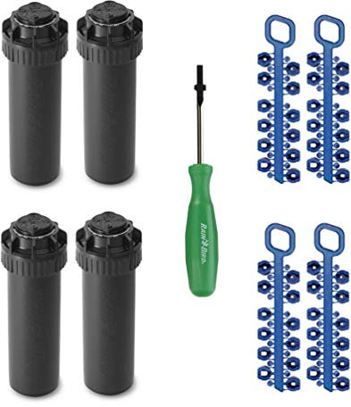 Rain-bird Tête d'arrosage à Rotor série 5000 – Modèle PC 5004, Cercle partiel réglable de 40 à 360 degrés, système d'irrigation de pulvérisateur escamotable de 10,2 cm – Distance de pulvérisation