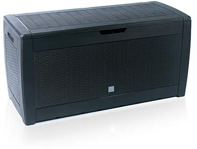 rg-vertrieb Rattan Look Garden Chest Box - 310 L Anthracite