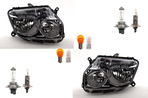Johns, passend für Dacia Duster Scheinwerfer 04/10-12/13 + Leuchtmit. Set links, rechts