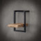 RINGO-Living Vintage Wandregal Holz mit Metall, Deko Holzregal Industrial Regal, Tv Wandregal hängend, Wanddeko Wohnzimmer, Schlafzimmer, Esszimmer, Bücherregal Wand für Bücher, Bilder, Deko