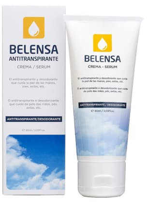 Belensa Crema 75 ml - Desodorante Antitranspirante - Desodorante Axilas, Manos y Pies - Indicado para Hiperhidrosis y Bromhidrosis - Acción Bactericida - Propiedades Antimicrobianas - Lensa