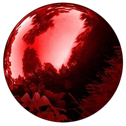 Yardwe Terrassendekorationen Im Freien Gartenkugel Blickkugel Aus Edelstahl Von Gartenbällen Weihnachtsdekoration Spiegelwanddekoration Grenznagel Quaste Statue Fräulein Rostfreier Stahl