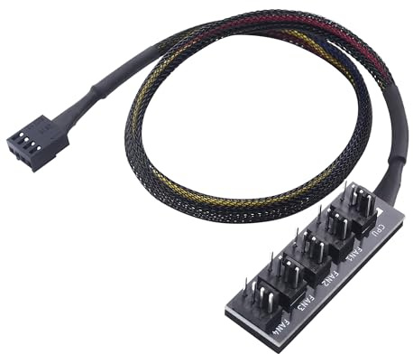 Cable Matters PWM Lüfter Hub - 1-zu-5 Wege PC Anschlussadapter Mit 40cm Kabel für Gehäuse