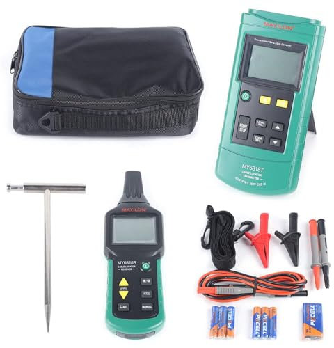 Kabel-Detektor Leitungssuchgerät Kabelsucher Leitungssucher Cable Tracker Finder,LCD-Display Kabeltester Leitungsfinder MY6818 für Holzbolzen Netzkabel und Metallleitung