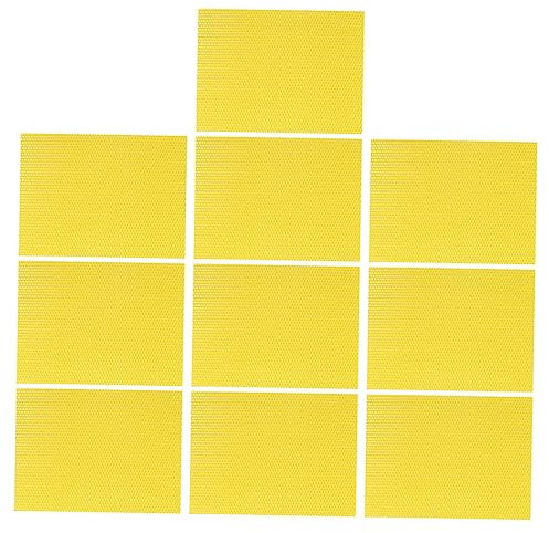 Yardenfun 30stücke Bienenwachsplatte Gewachste Waben Foundation Blatt Tiefe Bienenstock Kamm Foundation Blatt Für Honigbienenblätter Imkerei Grundplatte Imkereiausrüstung Bienengrundplatte i