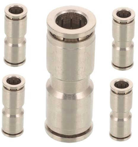 KICHOUSE 5PCs Push-In Design Luft Schlauch Kupfer auf Adapter für Pneumatische Luft Rohr Quick Connect