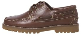 JACK & JONES Jfwbrooklyn Chaussures Bateau en Cuir pour Homme, Cognac, 45 EU, Cognac, 45 EU