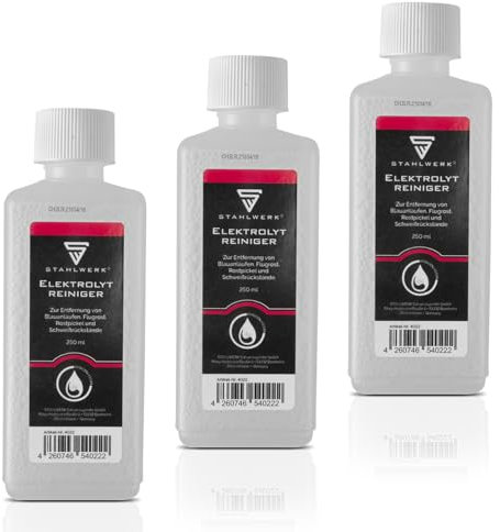 STAHLWERK 3 x Elektrolytreiniger ermöglicht die saubere, rückstandslose Reinigung von Schweißnähten von Rost und Blauanläufen