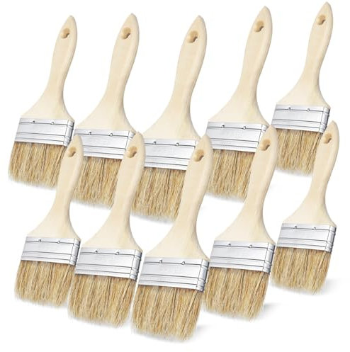 LIFKOME Lot de 10 Pinceaux À Copeaux pour Peinture Murale Grillades Nettoyage Polyvalent Rénovation Domiciliaire