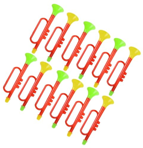 Parliky Trompeta de Plástico para 12 Unidades Colores Aleatorios, Juguete de Cuerno para Animar Fiestas, Instrumento Musical Seguro y Divertido para Juegos Infantiles Color Aleatorio