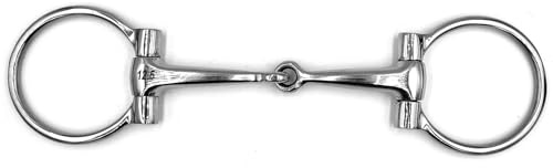 Equine Smile ES0264 Mors Western Western - Anneau en D - En acier inoxydable - Diamètre de l'anneau : 60 mm - Épaisseur : 14 mm (12,5 cm)