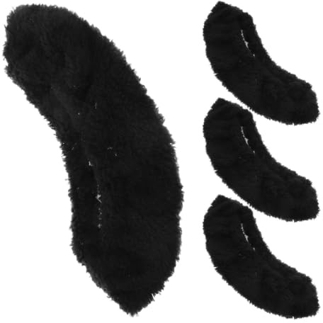 VALICLUD 2 Paires Couvre-Patins à Glace pour Garçon et Filles en Peluche Polyester Noir, Absorption D'humidité et Protection des Lames, pour Patinage Artistique et Hockey Glace