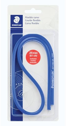 Staedtler Flexible Curve with Inch and Metric Scale Markings, 24 Inch/60cm, 97160-24BK
