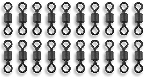 Bank Tackle Carp Fishing Swivels Terminal Tackle Size 8 Micro Size 11 Mini Micro Size 20 (x 20 Pack, Size 8)