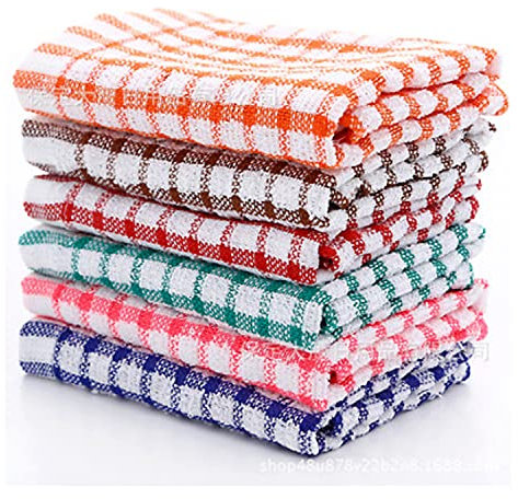 MAS International Ltd TERRY TEA TOWEL 100% COTTON SOFT TOUCH in Pack of 2, 4, 6, 8, 10 & 12 (Pack of 4)