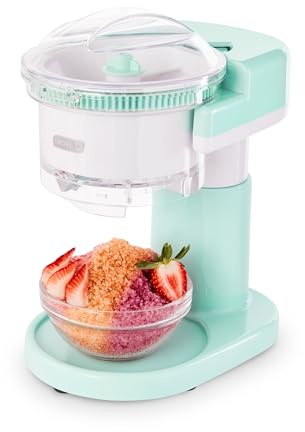 Dash Shaved Ice Maker - Frozen Dessert Maker for Snow Cones, Slushies, Cocktails & More - Easy to Use & Clean - Space-Saving Design - Aqua