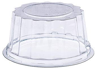 MAQA 50 pezzi Coperchio Vassoio rotondo sotto torta medoro, campana per piatto torta tondo trasparente Diametro 12 cm H 8 cm