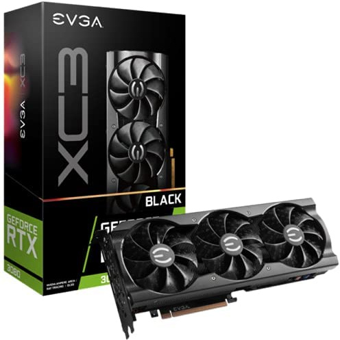 EVGA GeForce RTX 3080 XC3 Black Gaming Video Card, 10G-P5-3881-KL, 10GB GDDR6X, iCX3 Cooling, ARGB LED, LHR (Renewed)