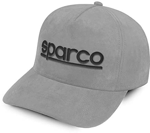 Sparco Unisex Mütze Wildleder, Grau Baseballkappe, One Size, Einheitsgröße