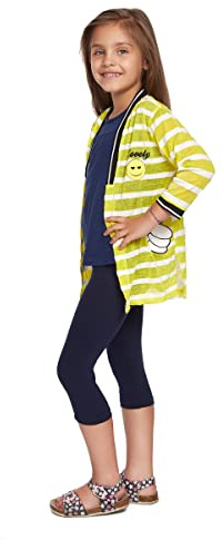 SOFTSAIL Leggings flickor, cykelbyxor, korta byxor av bomull, barn, sportbyxor, dansbyxor, andas, mjuka, elastiska, sommarsport, marinblå, 2-3 År