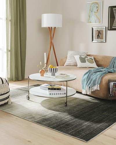 benuta Pop Teppich Laury - Khaki 160x230 cm - Kunstfaser - Rechteckig & im Style: Uni, Elegant, Minimalistisch - Pflegeleicht für Wohnzimmer Schlafzimmer