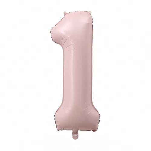 Alaoo Palloncino Numero, Palloncino Numero 1 Rosa, 40 Pollici Palloncini con numeri di compleanno, Gonfiabili Elio o Aria, Decorazione per compleanno, festa, anniversario