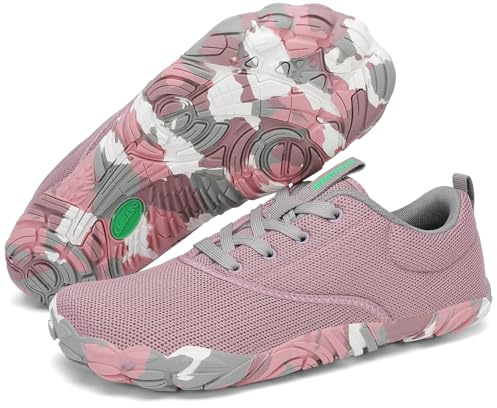 SAGUARO Barefoot Mujer Hombre Zapatillas de Trail Running Cómodas Calzado Descalzo Minimalistas Zapatos Deporte Pare Exterior y Interior Fitness Senderismo Montaña Caminar, Morado, 41 EU