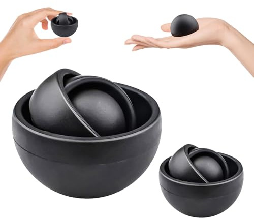 LIAVOP 2 juguetes antiestrés en forma de peonza, bolas 3D Maze para entrenar los dedos, juguete antiestrés Gyro Juguete sensorial para aliviar la ansiedad y el estrés para niños y adultos