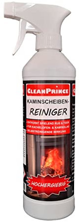 Cleanprince Kaminscheiben-Reiniger 500 ML Cheminée Nettoyant Four Verre Suie Nettoyeur Disque de Poêle pour Propre Kaminreinigung 0,5 Litre Stress Thermique