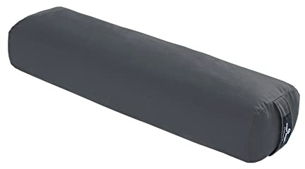 Hugger Mugger Junior Yoga Bolster - Gray - Narrower Profile, Very Firm, Great for Smaller Yogis, Heart-Opening poses or Under the Knees, Handmade in USA