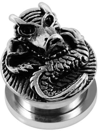 AZARIO LONDON 20MM Casting Full Body Tribal Dragon 316L Surgical Steel Gauge Flesh Tunnel Ear Piercing