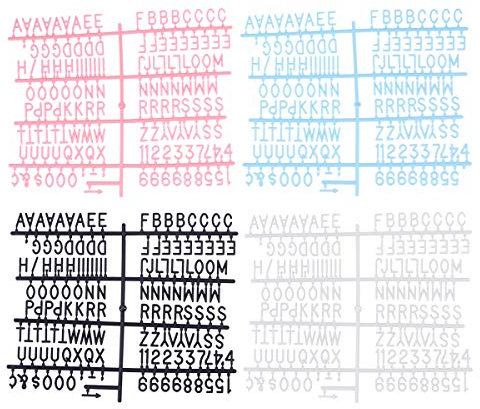 Toyvian 580 Stücke Weiße Filz Buchstaben und Zahlen für Letterboard Letterbox Rillentafel und Buchstabentafel