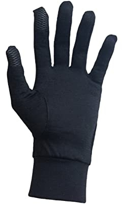 Jasmine Silk Merino Wool Gloves Thermal Liner Glove Inner Ski Bike Cycle Touchscreen Gloves (Small)