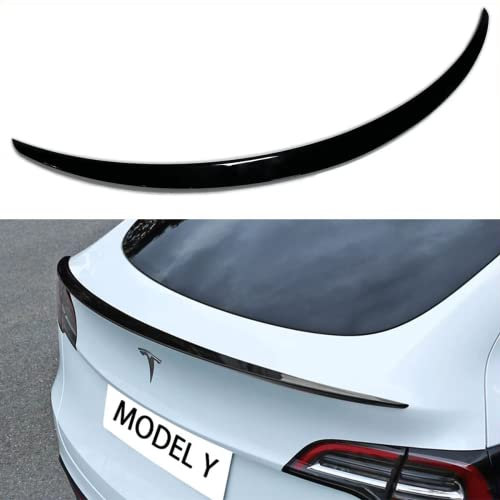 AOSKonology BestEvMod für Tesla Model Y Heckspoiler Flügel ABS für 2020-2024 Tesla Model Y Heckspoiler Lippe Schwanz Flügel Hecktrunk Lid (OEM Spoiler, Glänzend Schwarz)
