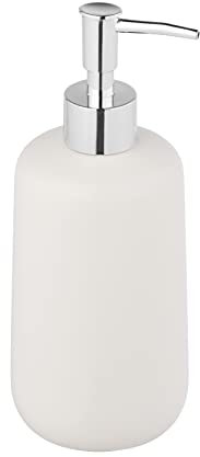 Wenko all_Star Dispenser di Sapone Olinda, Bianco, Accessorio da Bagno con Finitura Opaca, 0,5 l (70188400)