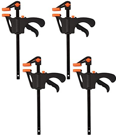 Binnan 4 Piezas Sargentos Monomanuales, Kit de Herramientas de Carpintería Madera, Set de Sargentos para Carpintería Madera