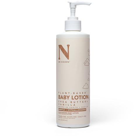 Dr. Natural Moisturizing Baby Lotion - Lotion bébé au karité - Peau sensible pour nouveau-né et enfant - Karité et vanille - 473 ml